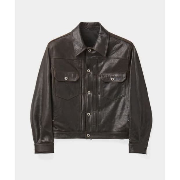 쿠어(coor) 램스킨 트러커 재킷