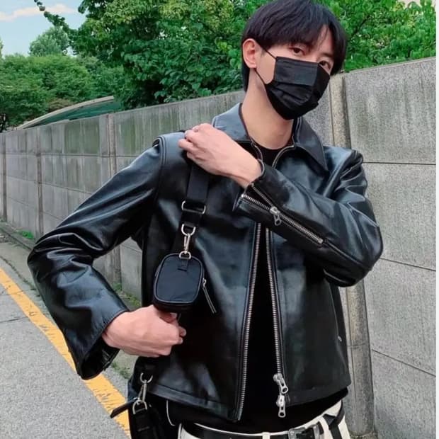 (구매)토니웩 카프 레더자켓 m사이즈