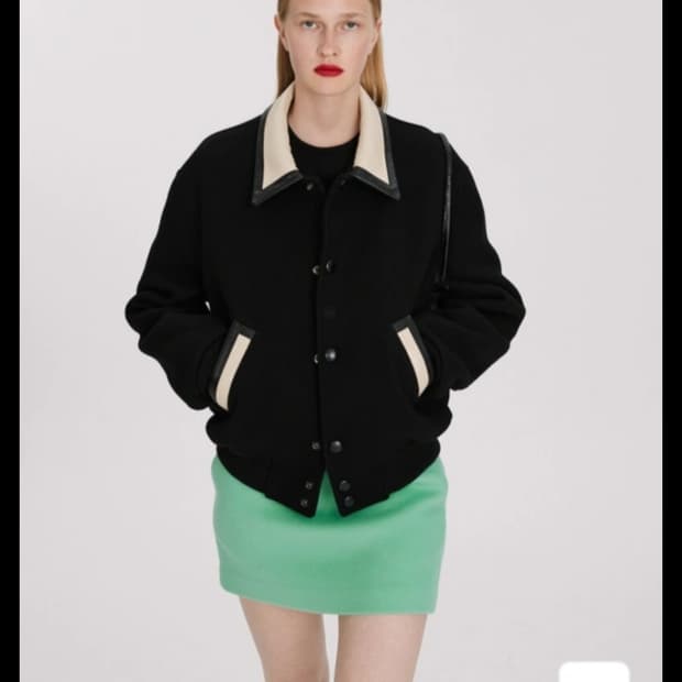 렉토 울 미니스커트 민트 L 새상품