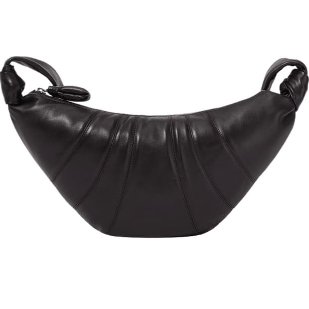 르메르 미디움 크루아상 백 소프트 나파 레더 다크 초콜릿