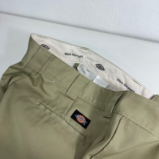 32 디키즈 574 베이지 슬림스트레이트 치노팬츠