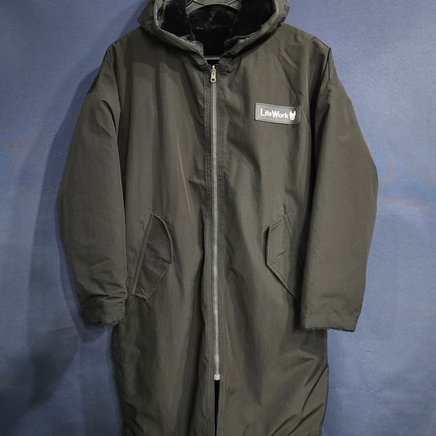 라이프워크 밍스타 블랙 남녀겸용 FREE 리버시블 롱후드자켓 