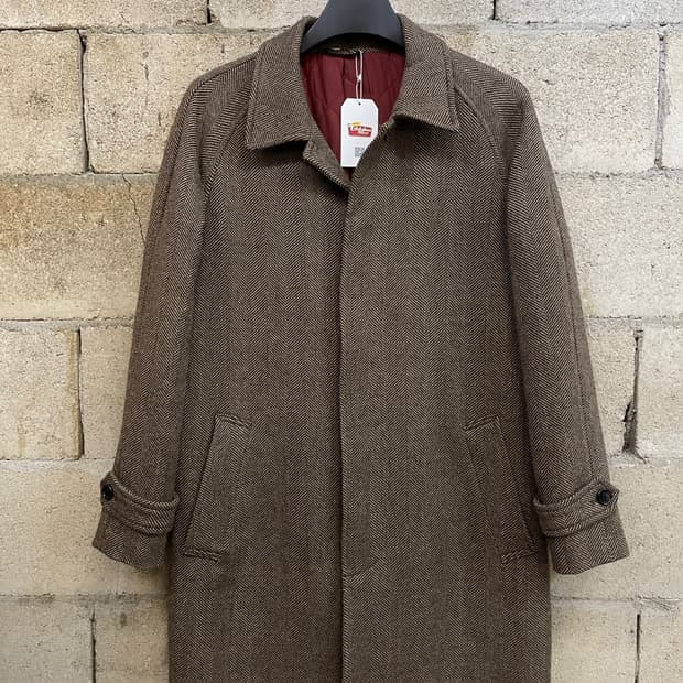 브룩스 브라더스 안젤리코 해링본 발마칸 코트