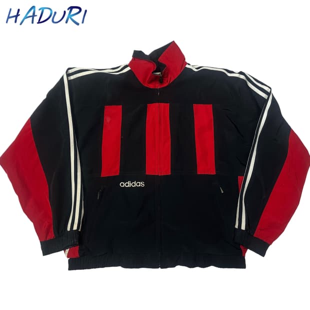아디다스 90s 삼선로고 블랙바람막이 95