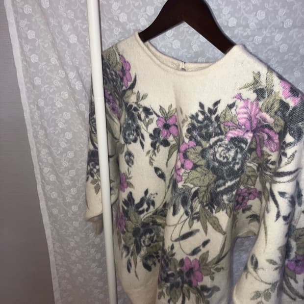 💌 Angora Flower Patterned Knit.