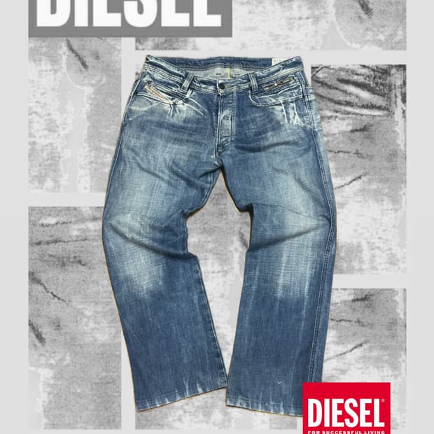 Diesel classic distressed wash jeans