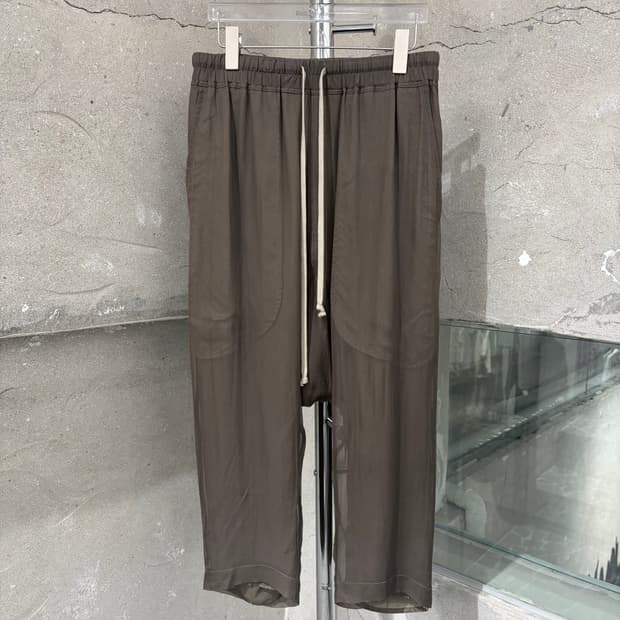 릭오웬스 실크 드로스트링 크롭 팬츠