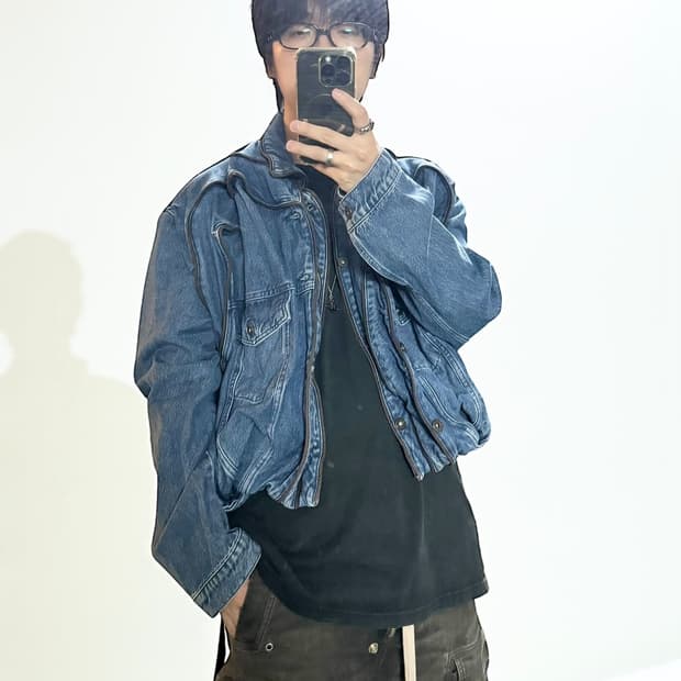와이프로젝트 21SS 팝업 데님 자켓
