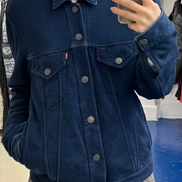 Levis 리바이스 인디고 버튼 스웻 자켓