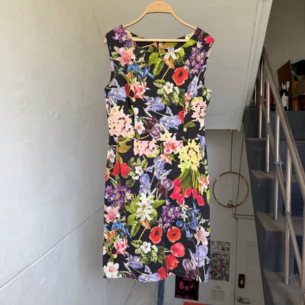 SUPERPOSE 플라워 나시 원피스 made in italy