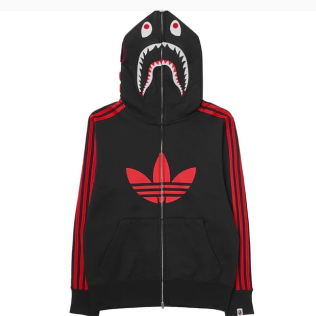 아디다스 베이프 얼티밋 샤크 후드 블랙 Adidas BAPE KR L