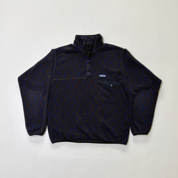 [M] 파타고니아 신칠라 플리스 후리스 아즈텍 패턴 지오 네이비