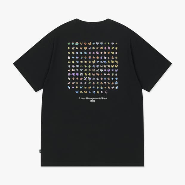 [L XL] LMC x 포켓몬 픽셀 아트 151 반팔 티 블랙
