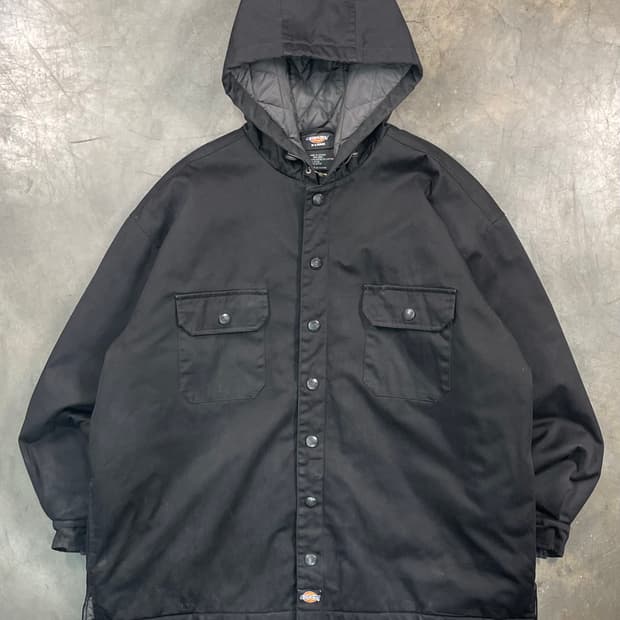 디키즈 퀼팅 후드 셔츠 자켓