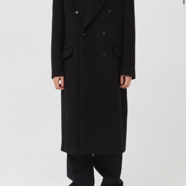 (새상품)브라운야드 24fw 더블브레스티드코트 블랙 4size