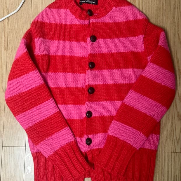 꼼데가르송 스트라이프 가디건 