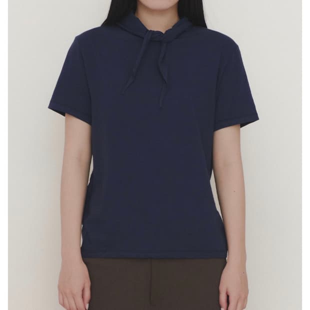 파르트 Scarf t shirts (Navy)