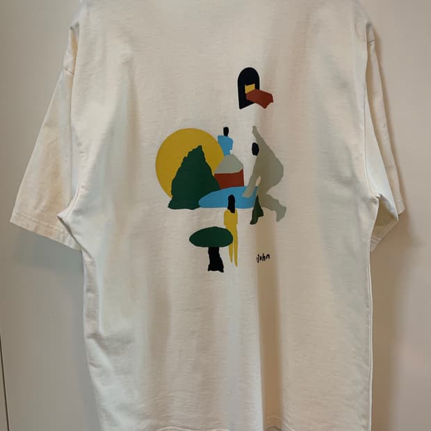 (M) 오존 co 반팔 티셔츠 아이보리