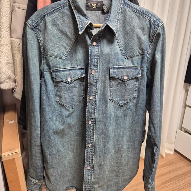 (새상품) RRL 더블알엘 다크워시 웨스턴셔츠 L