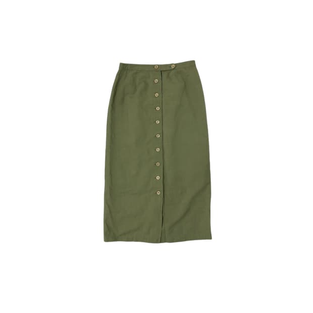 The Open Product 버튼업 린넨 롱 스커트