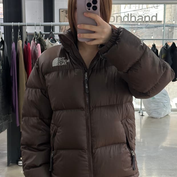 노스페이스 90s 눕시 패딩 초콜렛