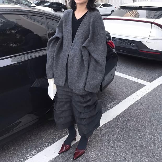 에옹쓰 pinched bold cardigan