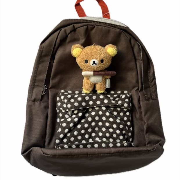 컬럼비아 브라운 도트 포인트 백팩🧸