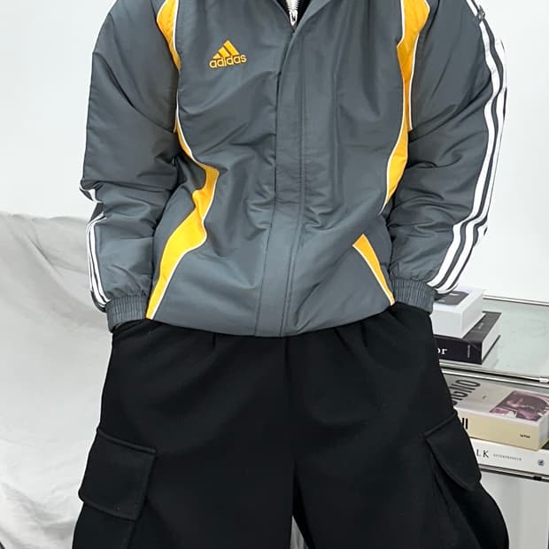 아디다스 00s 올드스쿨 그레이 점퍼 80