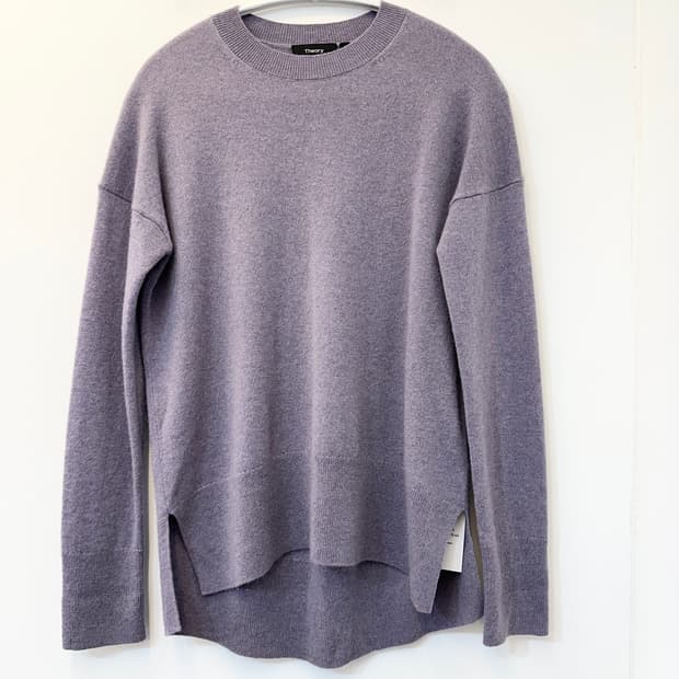 p) 띠어리 연보라 캐시미어 100 니트 티셔츠