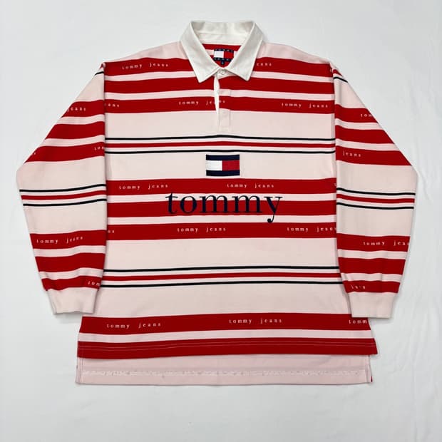 타미힐피거 올드스쿨 스트라이프 럭비티 pk 카라티