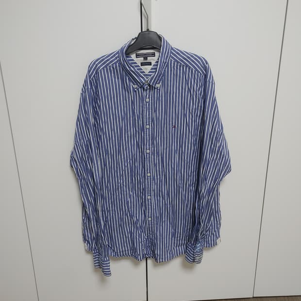 타미힐피거 남성 스트라이프 남방-XL사이즈