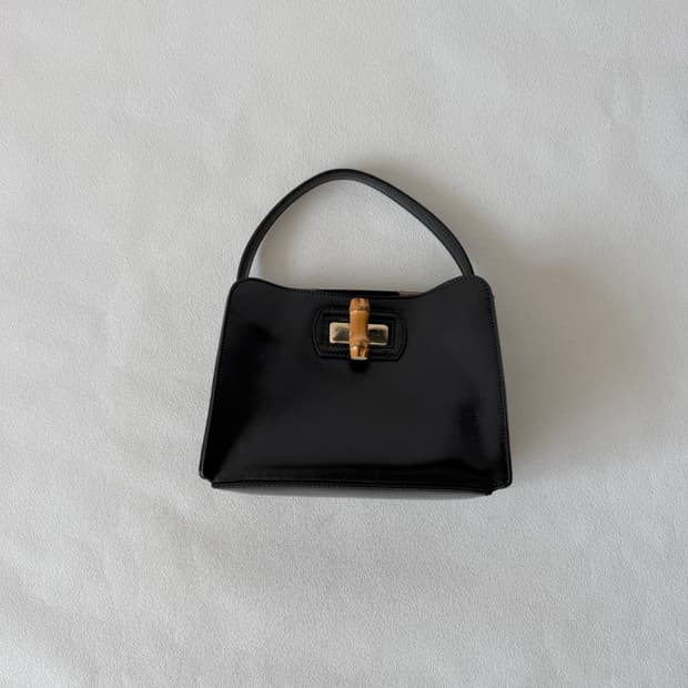 MADE IN ITALY 레더 뱀부 토트백(크로스 가능)