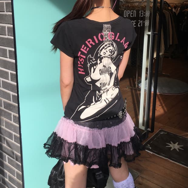 히스테릭글래머 히스걸 기타 백로고 반팔