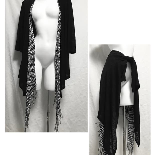 빈티지 vkei 펑크 체크 레이어드 가디건