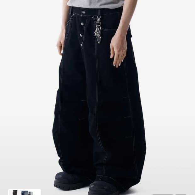 아캄 팬츠 Knee Pin-tuck Studded Cotton Pants