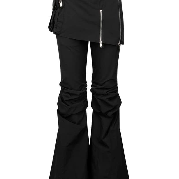 나체 BOOTS CUT SKIRT PANTS BLACK