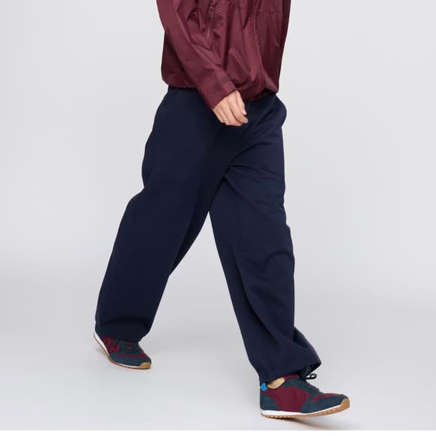 유니클로 C 스웨트 와이드 팬츠 네이비