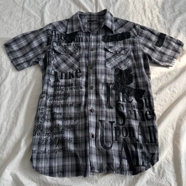 체크 펑크 락시크 셔츠