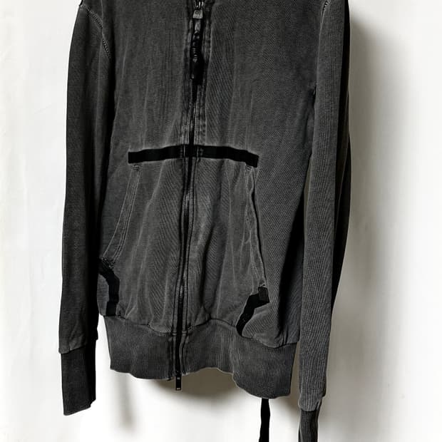 아이작세럼 2way Taping Stitch 헤비코튼 핑거홀 집업