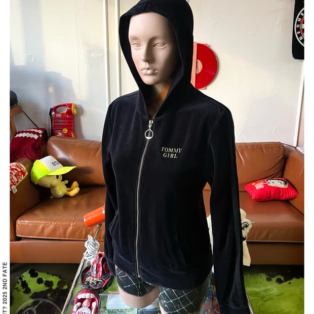 00s Tommy Girl Japan Velour Hood Zip-up