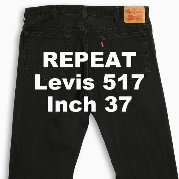 빈티지 리바이스 517 흑청 블랙진 37 인치 LV5173876