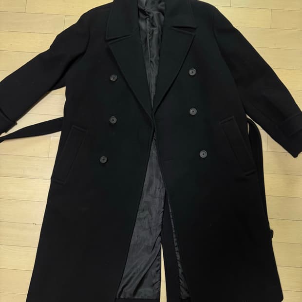 무신사 스탠다드 캐시미어 블랜드 더블 로브 코트