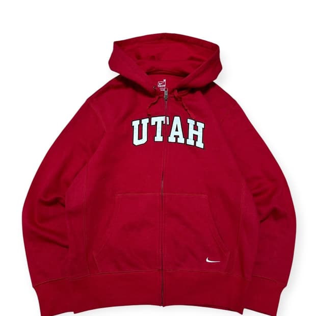 90s 나이키 UTAH 레드 후드집업
