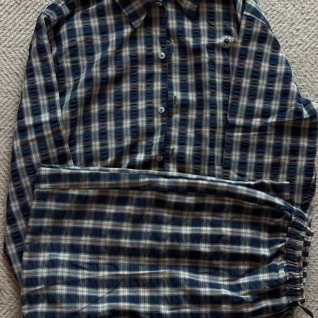 (L) 999휴머니티 파자마 블루 미시착 새상품