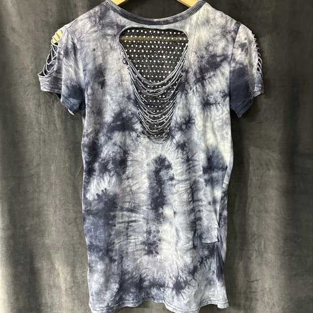 GUOYA FASHION 구야패션 타이다이 스터드 백컷 반팔티S