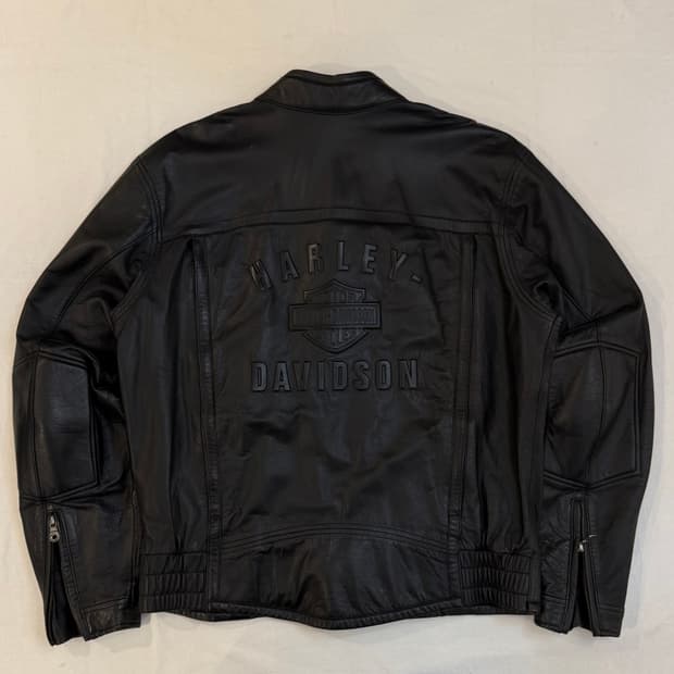할리데이비슨 엠보싱 로고 라이더 가죽자켓