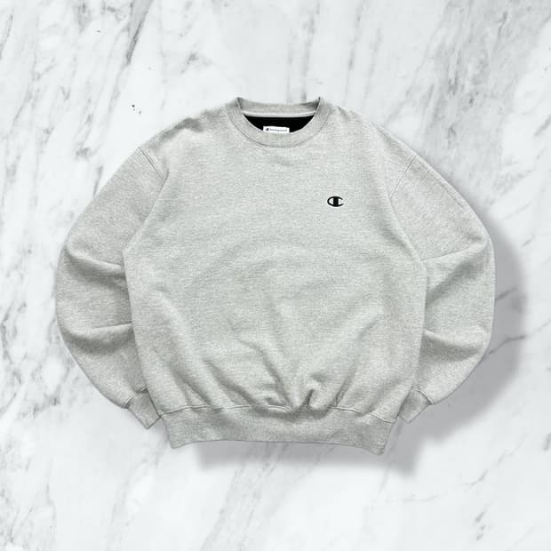 챔피온 에코 플리스 크루넥 그레이 맨투맨 M