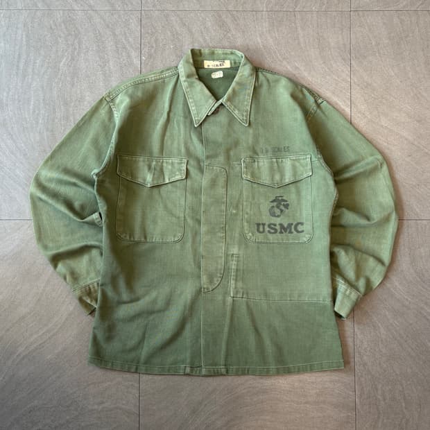 60s 60년대 생산 미해병대 P58 USMC 셔츠