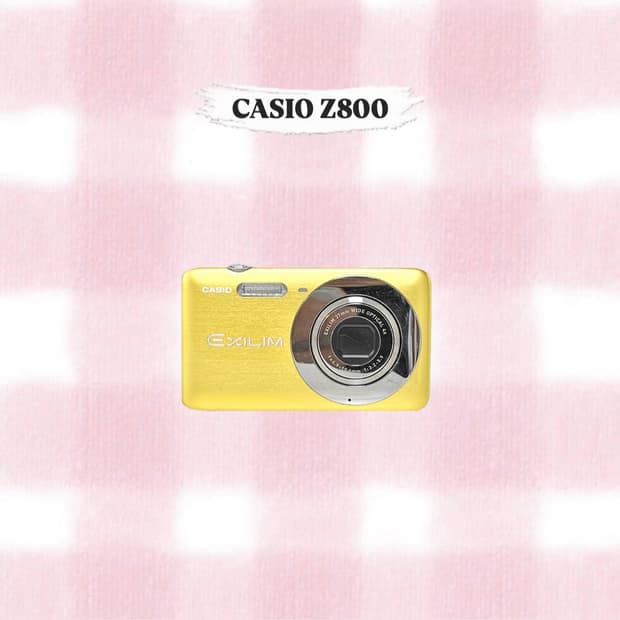 카시오 엑슬림 Z800 옐로우 빈티지디카