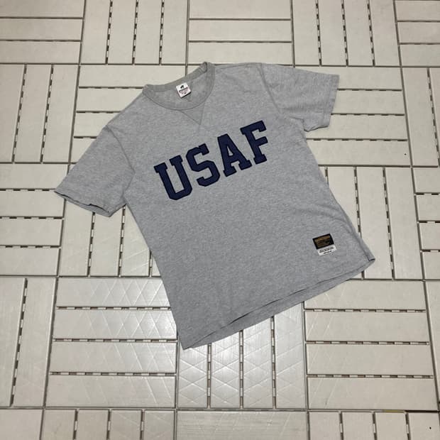 [L]소버먼트 USAF 자수 반팔티 그레이 0725